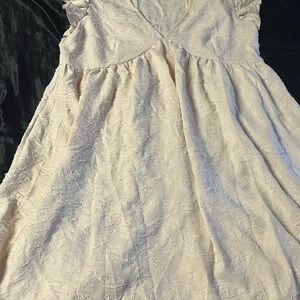 SHEIN Cream Textured Midi Dress